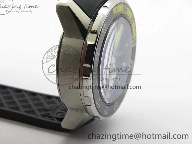 MIROTIME 0103 Aquatimer Chrono IW376702 SS BLS 1:1 Best Edition Black Dial on Black Rubber Strap A WellDesigned 7105